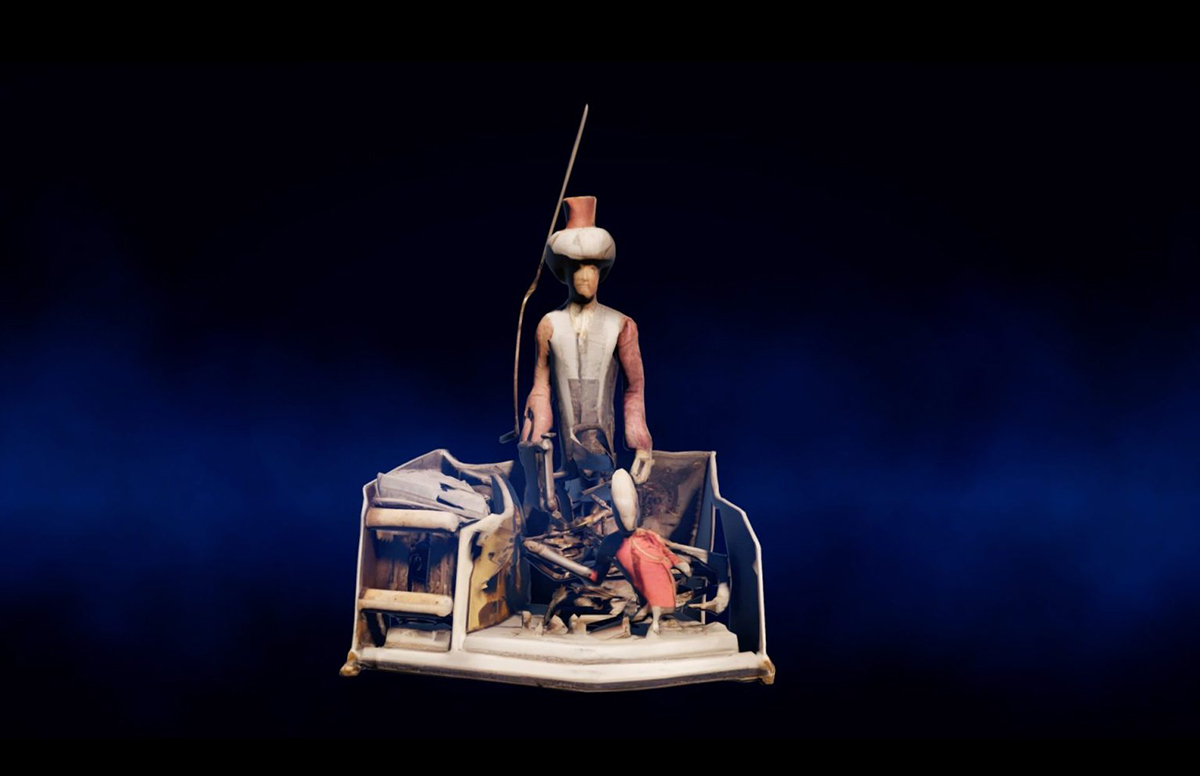 Záznam z diela Hito Steyerl: Mechanical kurds, 2025. S láskavým dovolením autorky, Andrew Kreps, a Esther Schipper Berlin / Paris / Seoul. Záznam z diela Hito Steyerl: Mechanical kurds, 2025. S láskavým dovolením autorky, Andrew Kreps, a Esther Schipper Berlin / Paris / Seoul.